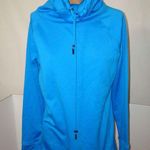 Athleta Womens New NWOT Walk Warm Fleece Top S Bright Blue Thumbholes Cinch Neck Photo 0