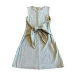 Ted Baker London Evalina Tie Front Dress Grey Stretch Sleeveless Size 4 Women's Photo 1