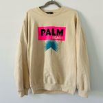Alla Berman Palm Beach Boyfriend Sweatshirt Tan S Photo 0