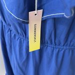 Summersalt  Coastal Poplin Ruffle Neck Midi/Maxi Dress Blue Photo 6