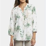 NYDJ  size L Pintuck Blouse Floral Print | Alicia Glen Photo 2