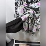 Topshop NWT  Y2K WhimsyGoth style Floral ruched Mesh Mini Dress size medium 8-10 Photo 4