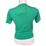 ZARA Pointelle Short Sleeve Cardigan Sweater NWT Photo 2