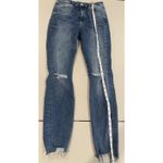 H&M  Jeans Womens 28" Skinny Stretch Distressed High Rise Travel Concert Punk Photo 4