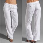 Michael Stars  White Linen Drawstring Pants Sz M Photo 11