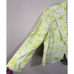 Style & Co  Womens Green Floral Linen Blazer Petite Size 14 Photo 2