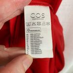 COS  Red Cotton Wrap Midi Dress Sz.S Photo 13