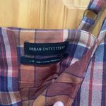 Urban Outfitters Outfitter Size Large Deep Red/Orange and Navy Blue Plaid Tank Top. Photo 4