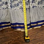 Blue and White Patterned Dress Size XL Photo 14