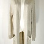 Theory  Easy Open Cardigan Sash Light Brown/Oatmeal Size S Photo 0