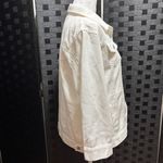 White Demin Jacket Womens L 3/4 Sleeve Y2K Preppy Trucker Size L Photo 3