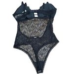 Gilly Hicks  by Hollister Lace Bodysuit Black‎ Lingerie Teddy Size XS Extra Small Photo 1