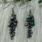 Aurora borealis cluster dangle earrings Multiple Photo 2
