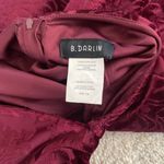 B Darlin B.Darlin Red Crushed Velvet Long Sleeve Bodycon Open Back Mini Dress - 7/8 Photo 5