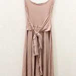 Reformation  Jeans Blush Pink August Dress Tie Waist Scoop Neck Size Small NWT Photo 3