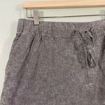 Uniqlo Women's Grey High Rise Cotton Linen Blend Shorts Size L Photo 1