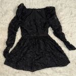 Black Halo NEW Alister Mini Dress, Floral Lace Applique Long Sleeve Babydoll 10 Photo 6