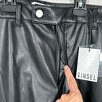 Tinsel Faux Black Leather Pants Women’s Size 14 Petite Photo 4