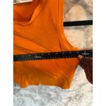 ZARA Knit Orange Sleeveless Cropped Ribbed Casual Tank Top Small Photo 3