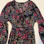 Pink Woman Floral Black and Pink Jumpsuit Multiple Photo 2