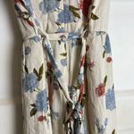 American Eagle  Outfitters Women's Size 2 Ivory Floral V-Neck Adjustable Jumpsuit Photo 3