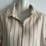 River Island  Cream and Black Striped Bomber Jacket Photo 5