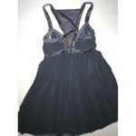 New Womens 6 NWT Lipsy London Dress Dark Gray Steel Beads Iron Queen Short Flowy Photo 5