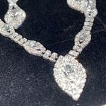 Bridal jewelry set faux rhinestones‎ NEW fancy necklace earrings formal Photo 1