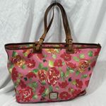 Dooney & Bourke Garden Pink & Red Leisure Shopper Shoulder Bag 14x10x7 Photo 1