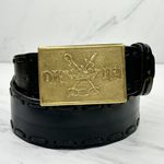 DKNY Vintage  Black Leather Laced Western Belt Size S ✨ Photo 0