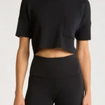 Spanx  AirEssentials Cropped Pocket Tee Very Black Size 2X Photo 0
