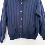 Morado Womens Cardigan Size L Navy Blue Button Front Classic Preppy‎ Parisian Size L Photo 2