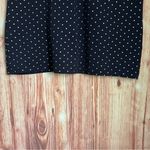 Relativity  Navy Blue V Neck Silver Polka Dot Sweatshirt T Shirt Photo 4