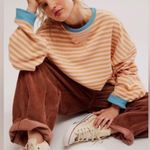 We The Free Classic Striped Oversized Crewneck Photo 1