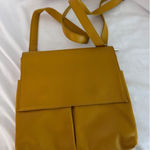 Genuine Leather Crossbody Bag Made in Italy Mustard Yellow Photo 0
