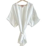 Show Me Your Mumu First Look Robe in Ivory Luxe Satin M Photo 3