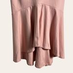 Amanda Uprichard  Parker Pink Asymmetric Ruffle Hem Cocktail Dress Size Large Photo 4