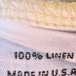 Bryn Walker  Size Small (Oversized) 100% Linen Yellow Hoodie Shirt With Pockets Photo 8