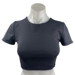 Aritzia  Babaton Gray Short Sleeve Crew Neck Sculpt T Shirt Tee Crop Top Size S Photo 0