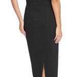 Dress the Population  TIffany Black One Shoulder Midi Dress Cocktail Party Medium Photo 1