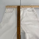 Kensie The Wide Leg White Denim Cropped Raw Hem Split Ankle Petite Friendly Size 6/28 Photo 10