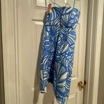 Vineyard Vines Nautilus Shell Print Cornflower Blue Strapless Dress size 2 NWT Photo 4