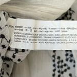 ZARA Boho Oversized 3/4 Sleeve Top White Black Size Small Photo 4