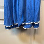 Soma  Cooling Lights Pom Trim Short Robe Blue Size XL EUC #0917 Photo 1