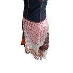 SAVE THE QUEEN! Asymmetrical Denim Red Logo Dress Size US 4 Photo 6