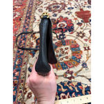 Coach  Black Pebbled Leather Turnlock Crossbody Shoulder Bag Brass Chain Photo 7