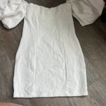 Free People  Beach White Bubbly Puff Sleeve Off The Shoulder Mini Dress S Photo 7