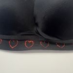 Victoria's Secret Victoria Secret PINK Wear Everywhere Wireless Push Bra 32DD Red Rhinestone Heart Photo 2