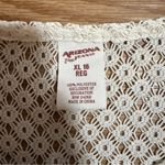 Arizona Jeans  Co Cream Open Weave Crochet
Flowy Top poncho Blouse Size XL Photo 4