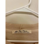 We The Free  Clover Puff Shoulder Top Women's Oatmeal Crew Neck 3/4 Sleeves M Photo 1